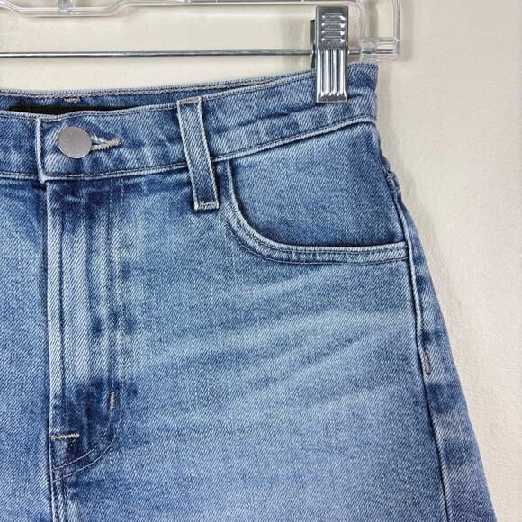 J Brand Rigid Frayed Cut Off Ultra High Rise Jules Denim Short in Chadron - Picture 3 of 12